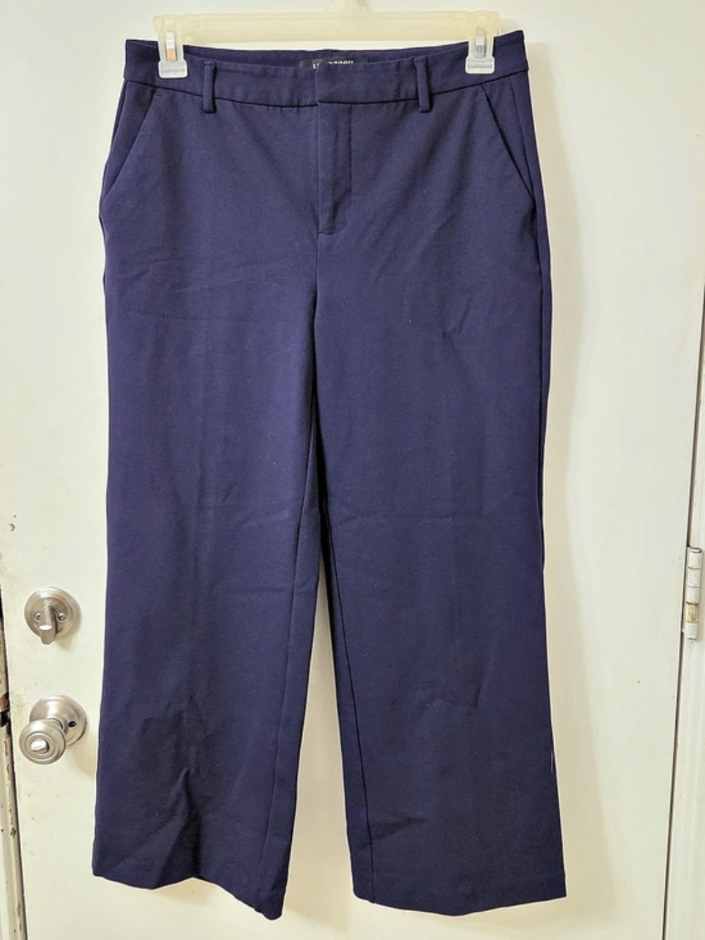Liverpool Los Angeles Women's Petite 10/30 Cadet Blue Stretch Wide Leg Pants